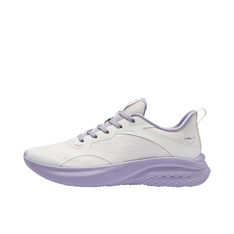 推荐商品：鸿星尔克 羽步 网面透气 减震回弹 防滑耐磨 轻便软底 舒适百搭 健步鞋 跑鞋 女款/微晶白