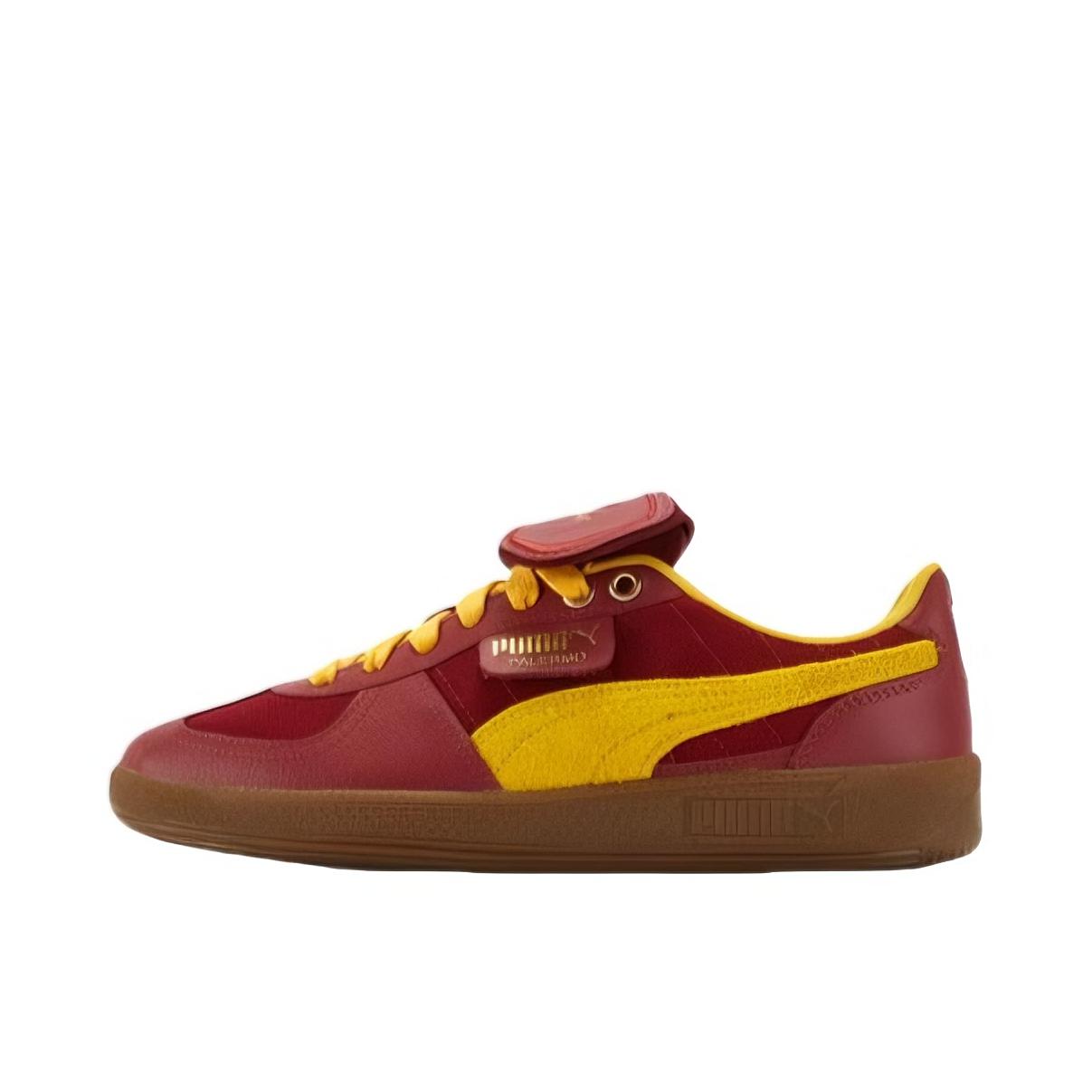 推荐商品：【朴彩英同款】 Puma/彪马 Palermo T头鞋 德训鞋 薄底鞋 板鞋 牛皮防滑耐磨舒适减震时尚复古 哈利·波特联名/暗红色/荧光色