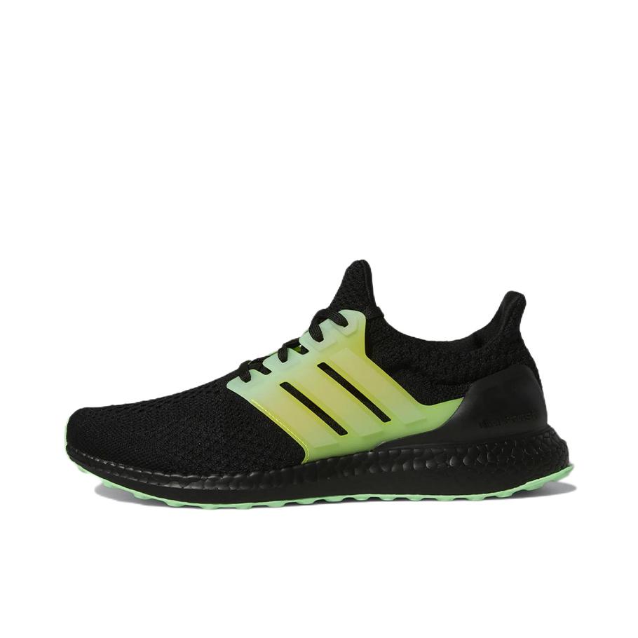 推荐商品：adidas Ultraboost 5.0 DNA 跑鞋 缓震织物防滑减震支撑抗扭转轻运动平跟 黑色/绿色