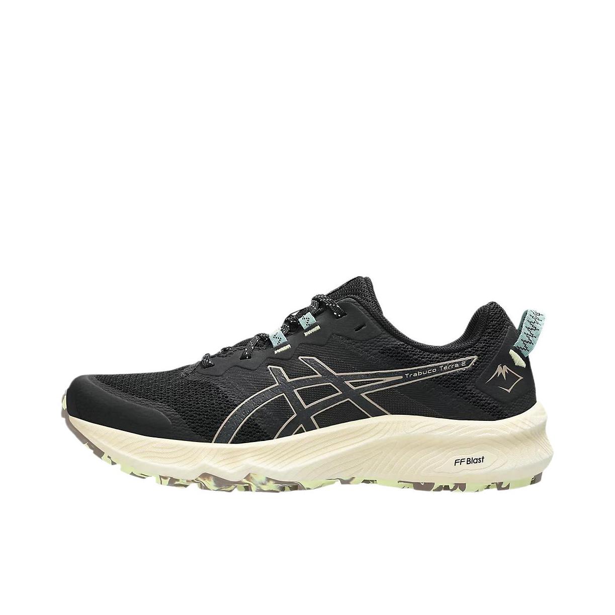 推荐商品：Asics/亚瑟士 Gel-Trabuco Terra 2 缓震透气 防滑耐磨 轻便舒适 百搭简约 休闲运动 网布 跑鞋 黑色/白色
