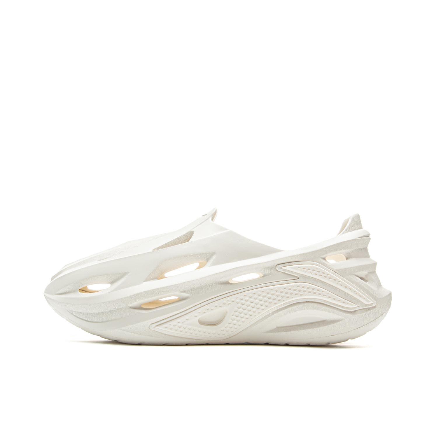 推荐商品：李宁 反伍BADFIVE dunker croc 拖鞋 潮流休闲柔软舒适厚底显高 乳白色/米色/白色