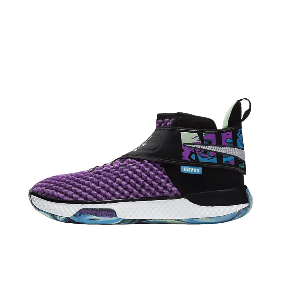 推荐商品：Nike Air Zoom UNVRS 实战 防滑耐磨 织物 篮球鞋 Vivid Purple/White 紫白