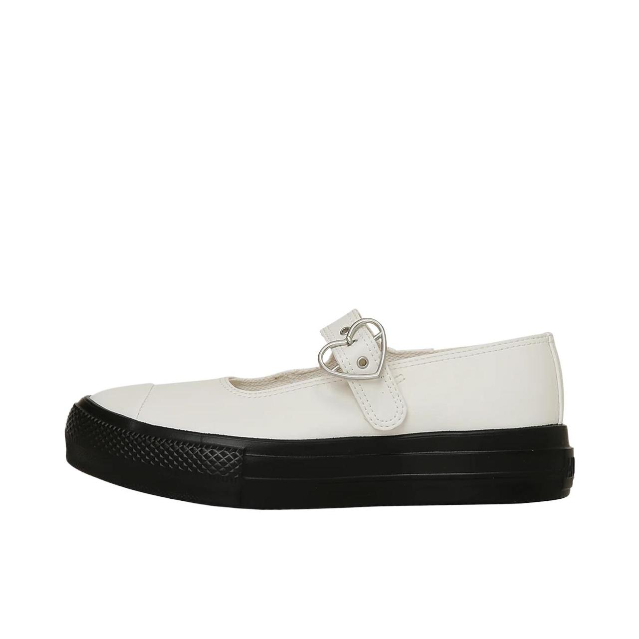 推荐商品：Converse/匡威 All Star Light PLTS MJ OX 防滑耐磨 平底 圆头 搭扣 低跟 舒适百搭 帆布鞋 女款/白色/黑色