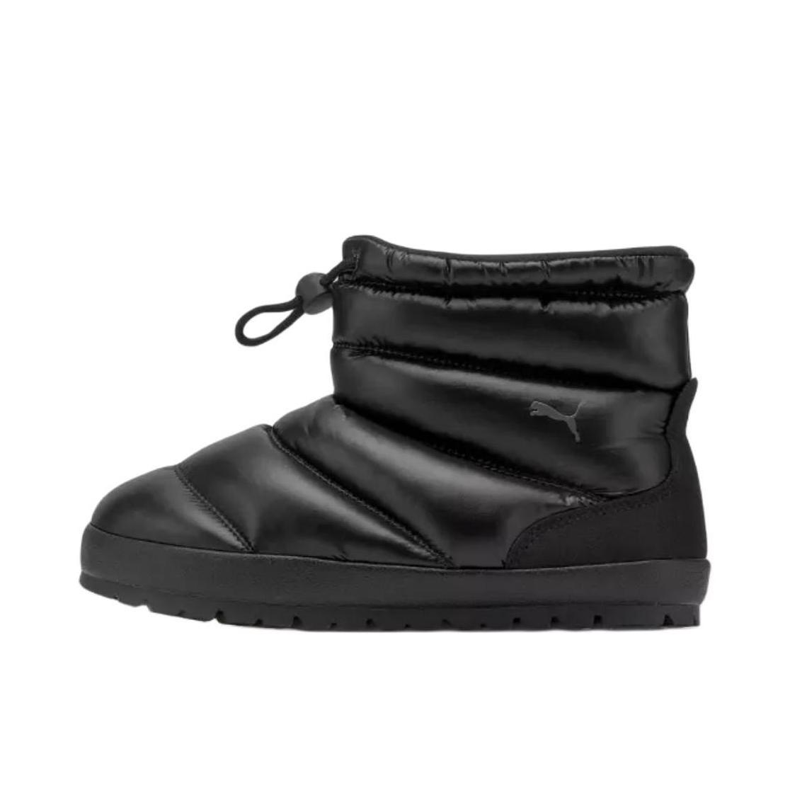 推荐商品：Puma/彪马 Tough Terra Mid Gloss 圆头 包裹性 防水 平跟 运动休闲鞋 正黑色