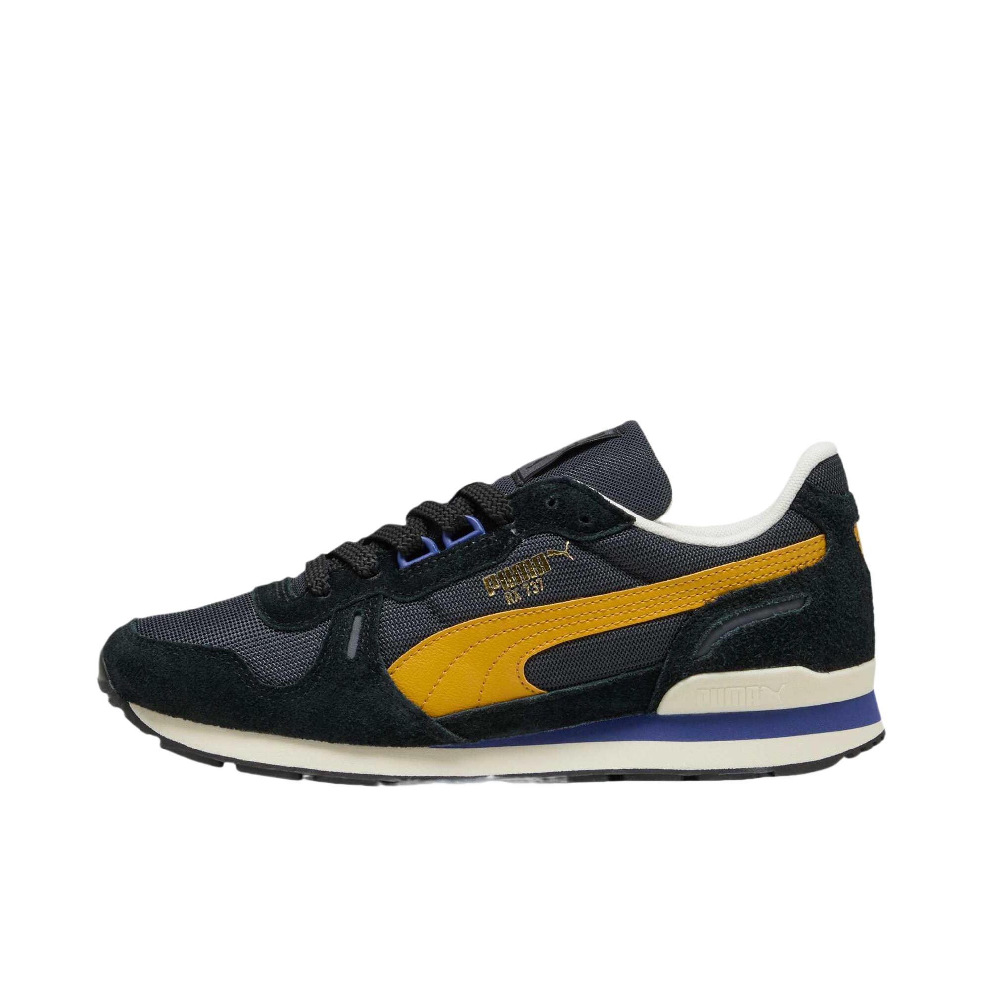 推荐商品：Puma/彪马 RX 737 Vintage 运动休闲鞋 耐磨低帮系带圆头 黑色