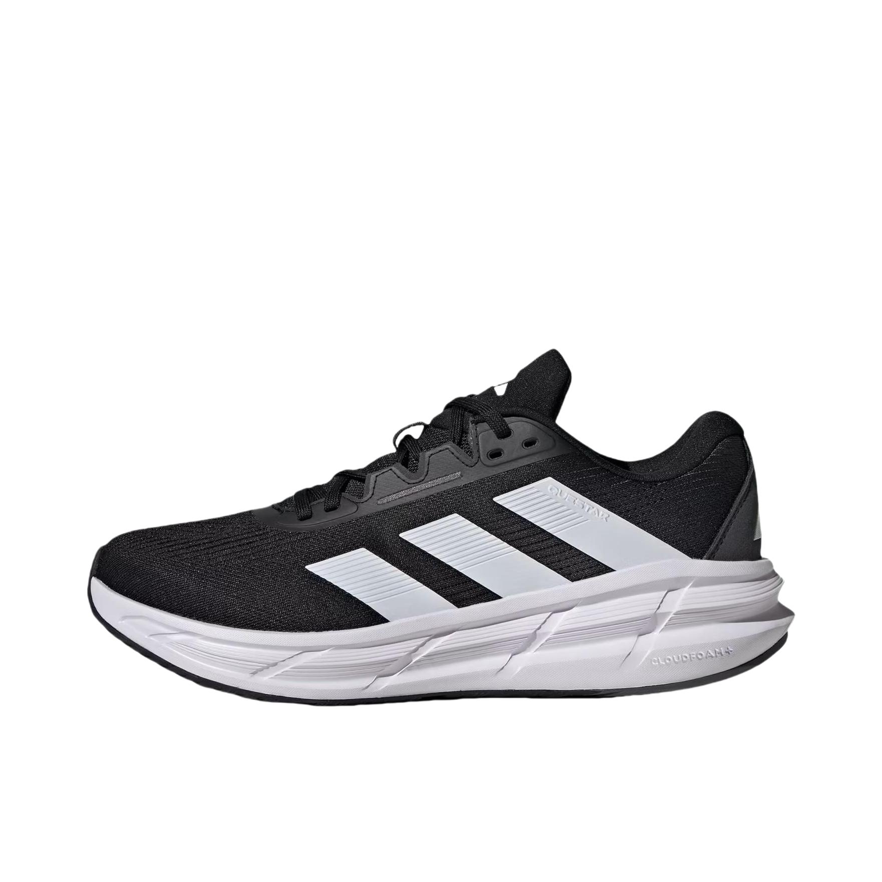 推荐商品：adidas QUESTAR 3 防滑耐磨 轻便透气 橡胶 舒适百搭 跑鞋 黑色