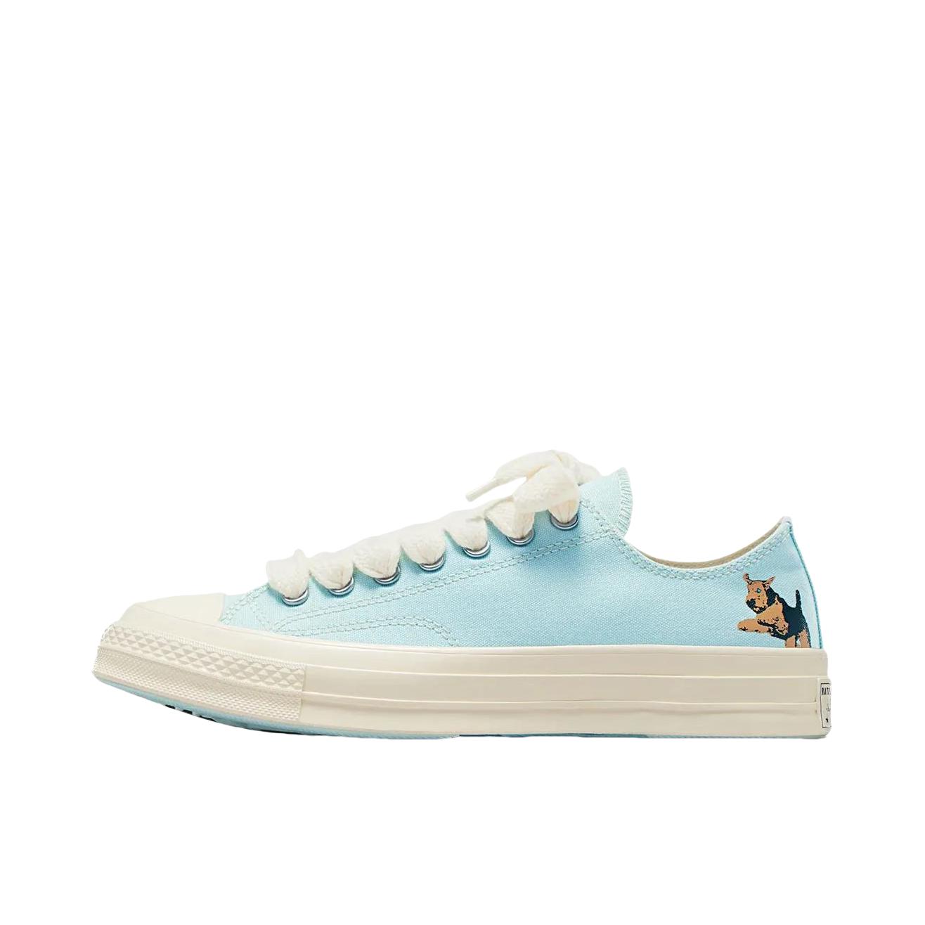 推荐商品：【周杰伦同款】 Converse/匡威 Chuck 70 帆布鞋 柔软防滑低帮圆头薄底 Golf Le Fleur联名/浅蓝色