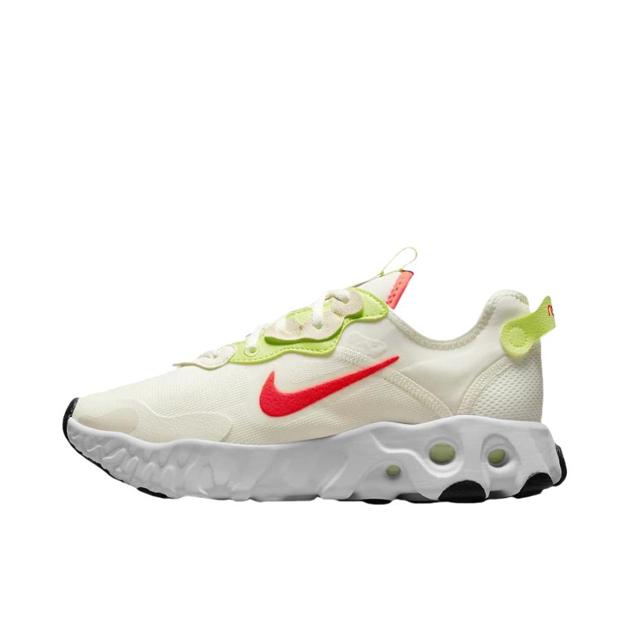 推荐商品：Nike React Art3mins 泡棉缓震 轻便透气 复古时尚 耐磨 运动 跑鞋 浅绿/红色