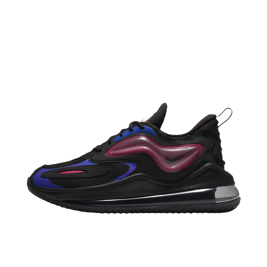 推荐商品：Nike Air Max Zephyr 跑鞋 全掌气垫缓震轻便防滑耐磨织物支撑 树莓红/赛车蓝/黑色