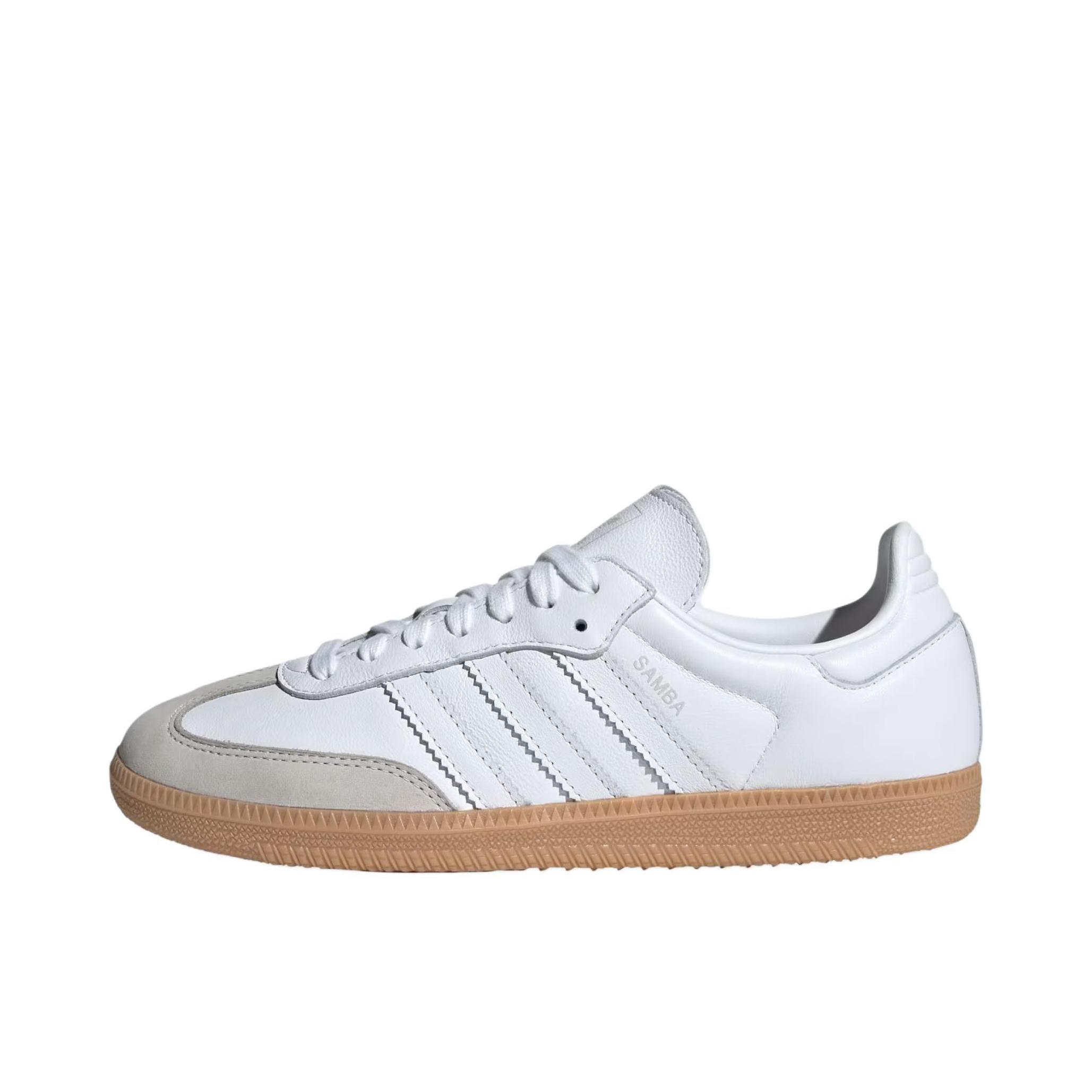 推荐商品：adidas Originals Samba OG T头鞋 板鞋 经典复古舒适百搭耐磨合成革圆头薄底贴合 女款/纯白色 