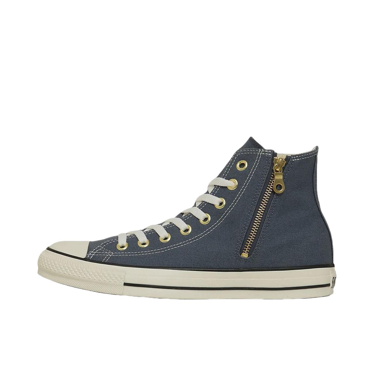 推荐商品：Converse/匡威 All Star GOLDZIP HI 帆布鞋 高帮平跟系带耐磨减震透气复古 457 蓝色