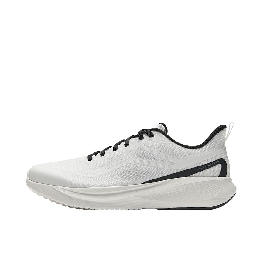 推荐商品：安踏 氢跑 跑鞋 减震回弹防滑耐磨网面透气舒适百搭软底 纸莎白/基础黑