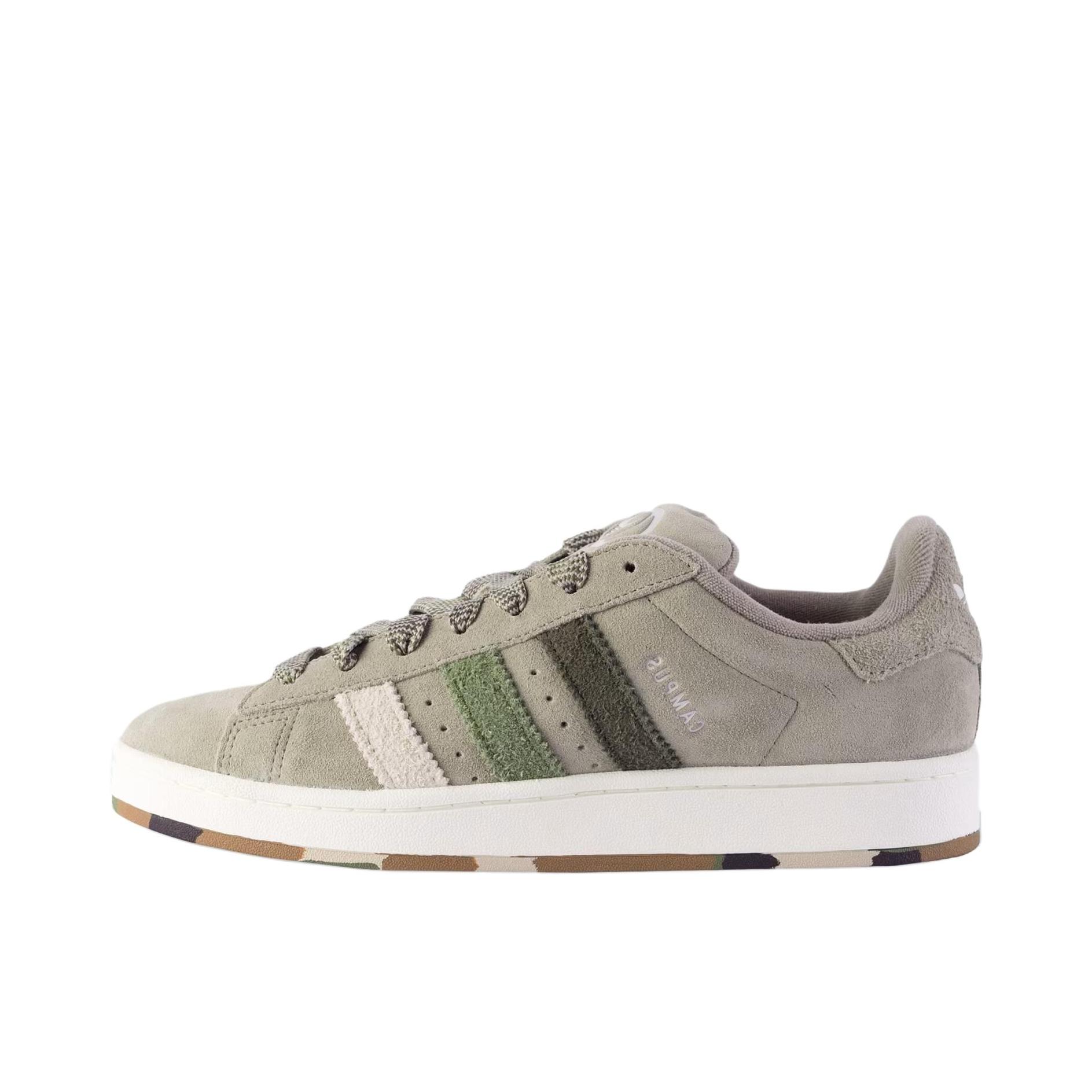 推荐商品：adidas Originals Campus 00s 板鞋 面包鞋 复古缓震透气轻便薄底贴合耐穿圆头包裹性平跟支撑 草绿色