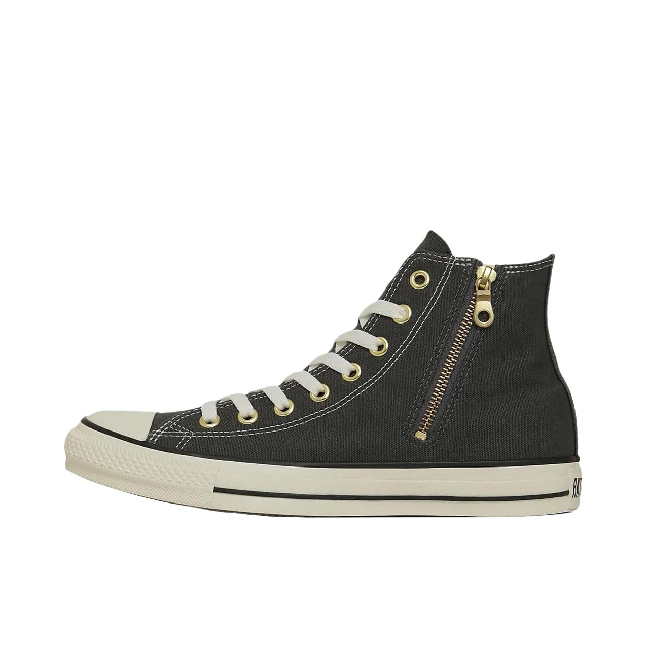 推荐商品：Converse/匡威 All Star GOLDZIP HI 帆布鞋 高帮平跟系带耐磨减震透气复古 黑色