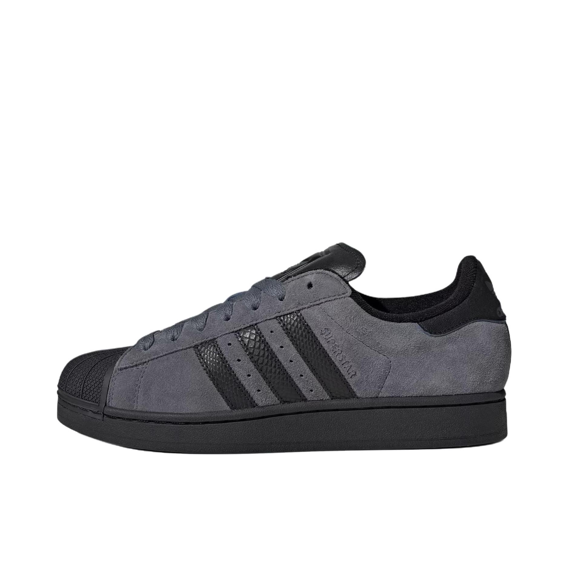 推荐商品：adidas Originals Superstar 2 板鞋 复古防滑耐磨贝壳头贴合圆头支撑 深灰色/黑色