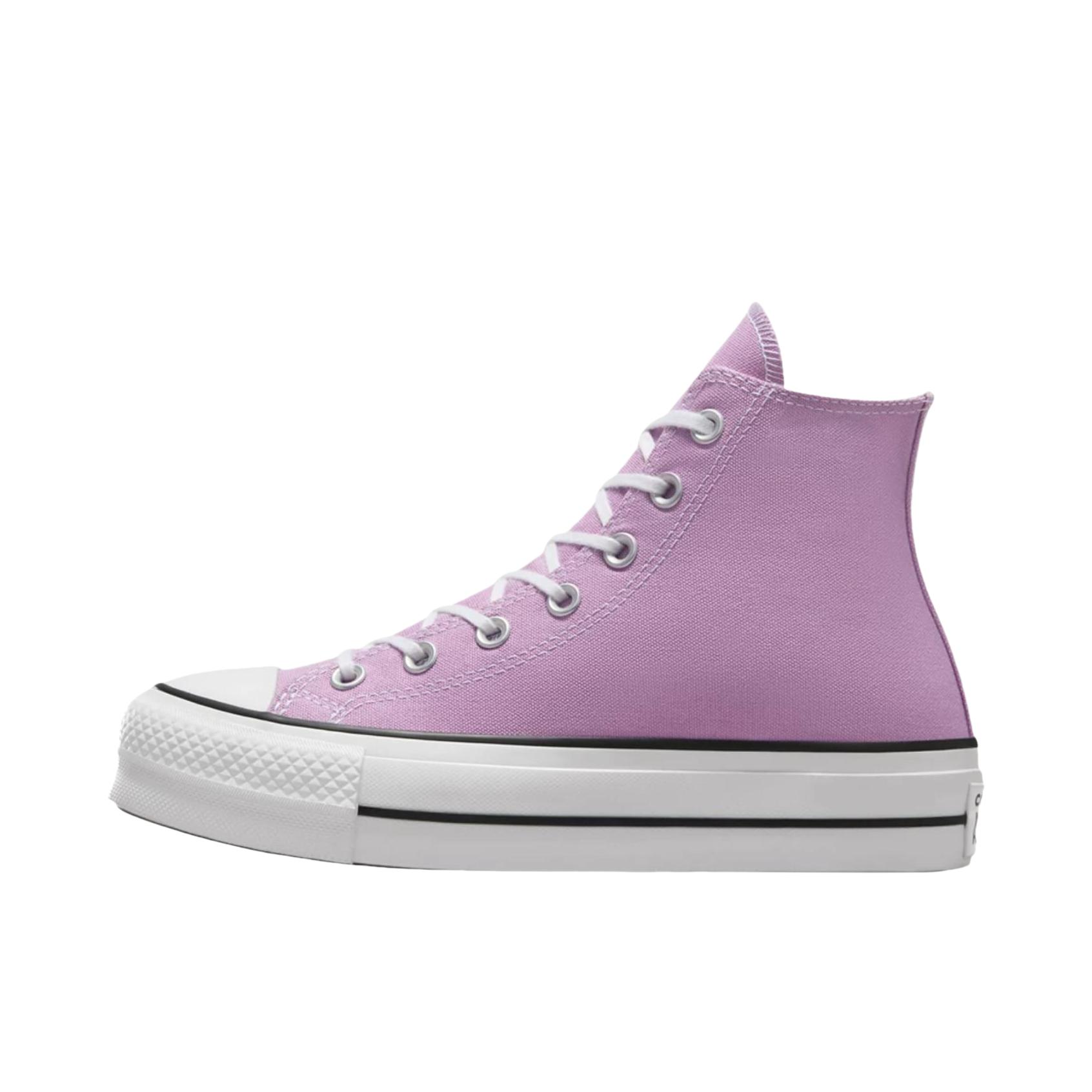 推荐商品：Converse/匡威 Chuck Taylor All Star Lift 帆布鞋 简约复古经典防滑耐磨舒适厚底圆头甜酷贴合松糕底流光风 女款/经典紫水晶/白色/黑色