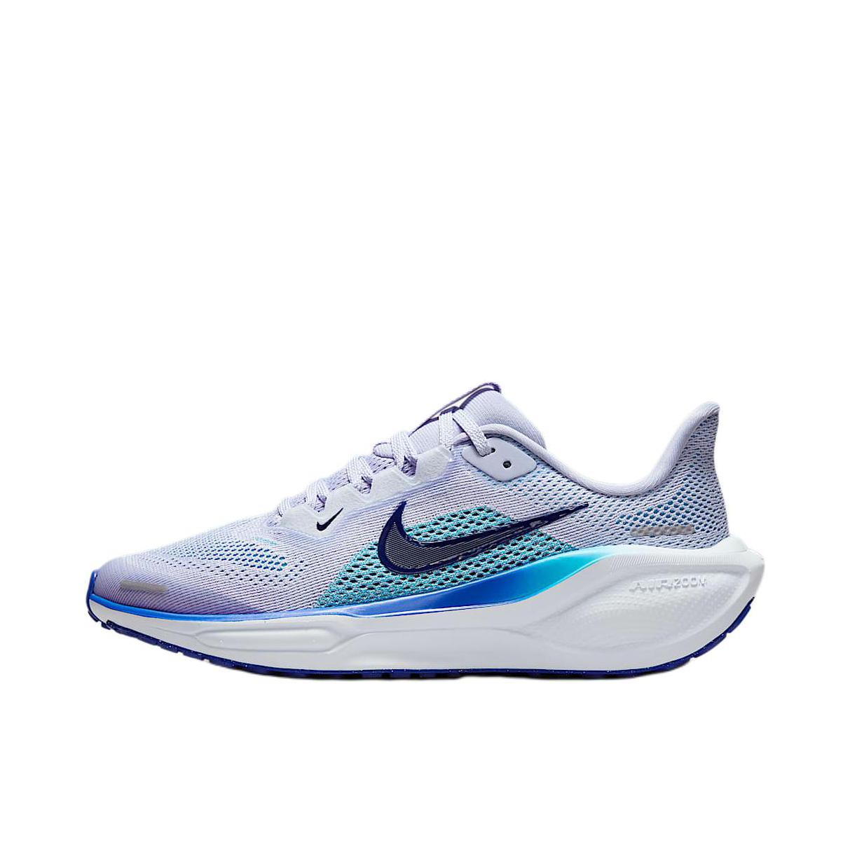 推荐商品：Nike Air Zoom Pegasus 41 飞马 跑鞋 ReactX泡绵缓震透气轻便回弹训练防滑马拉松短跑支撑贴合耐用 大童/幻影/足球灰/深夜蓝/空间蓝