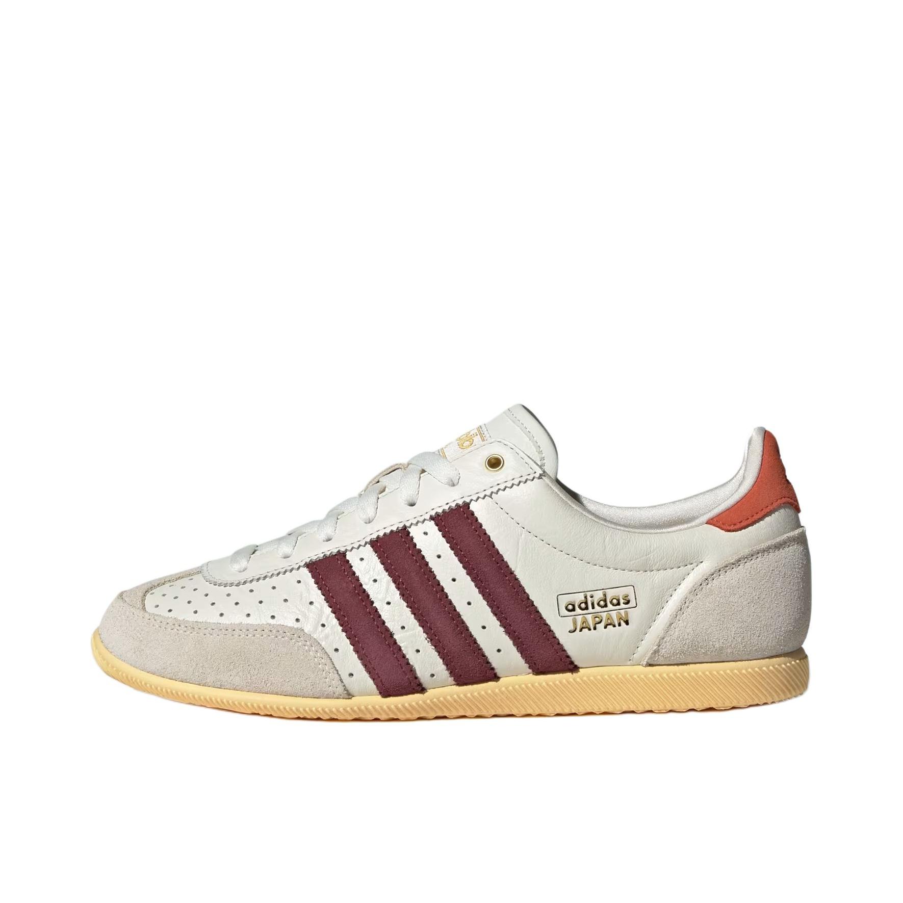 推荐商品：adidas Originals Japan 防滑耐磨 舒适轻便 复古百搭 潮流 T头鞋 薄底鞋 运动休闲鞋 米色/帆布白色