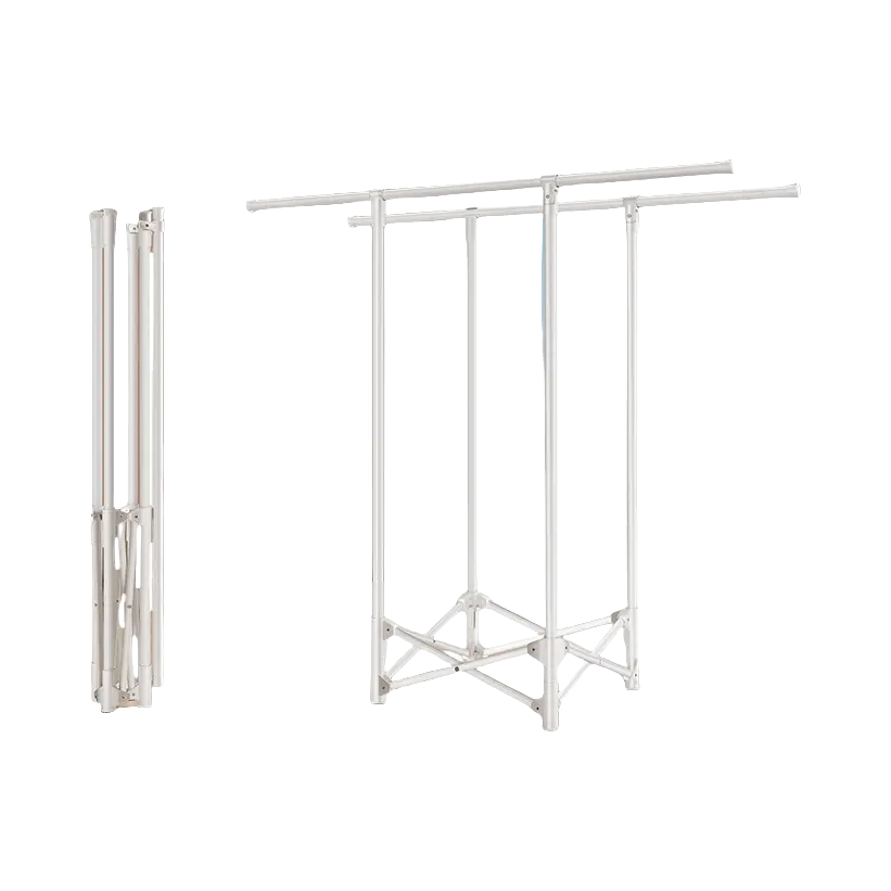 推荐商品：比人 加厚碳钢 双杆款 落地可折叠晾衣架