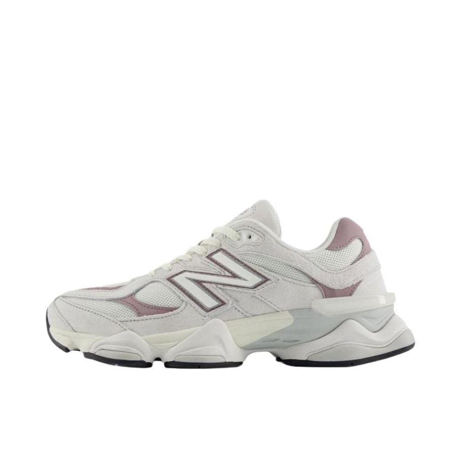 推荐商品：New Balance 9060 跑鞋 绒面革舒适减震网面透气防滑耐磨拼接复古增高圆头贴合耐穿 D宽/浅灰色/粉色