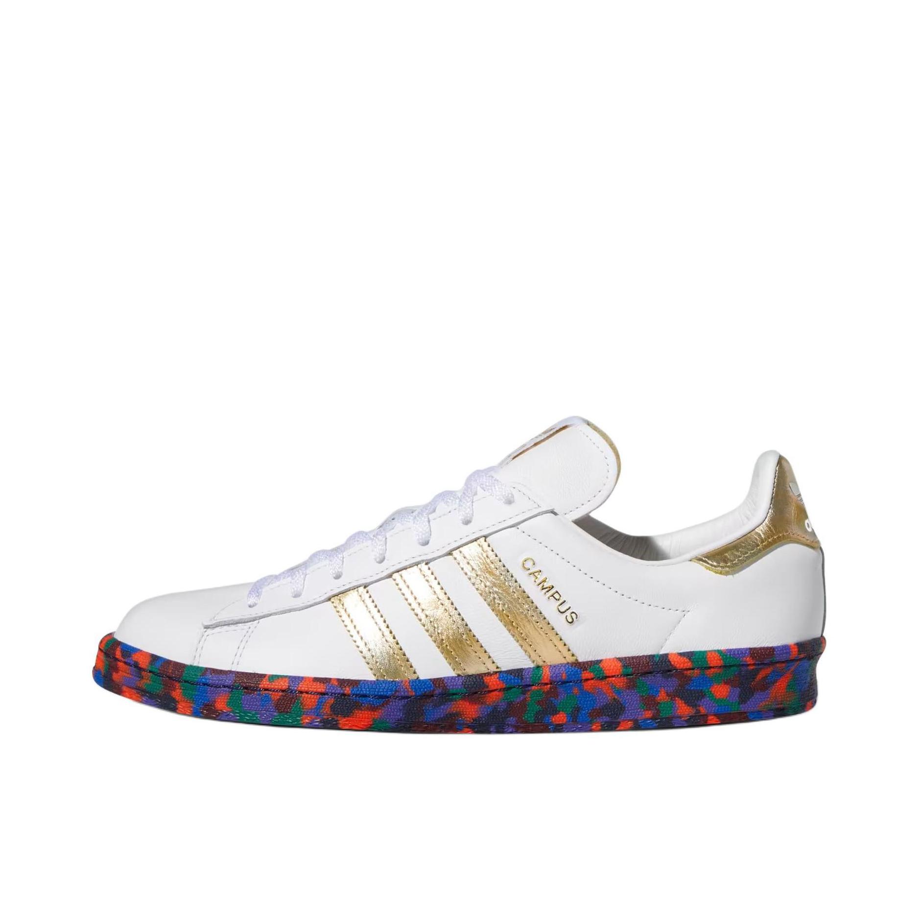 推荐商品：adidas Originals Campus 板鞋 防滑耐磨舒适百搭复古休闲 深白色