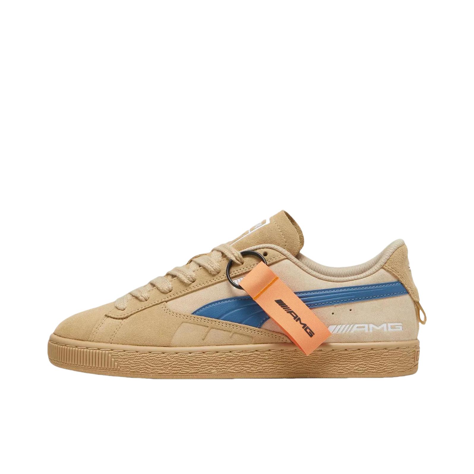 推荐商品：Puma/彪马 Mercedes AMG Petronas F1 X Suede T 板鞋 耐磨圆头系带防滑 SUEDE联名/棕色/蓝色