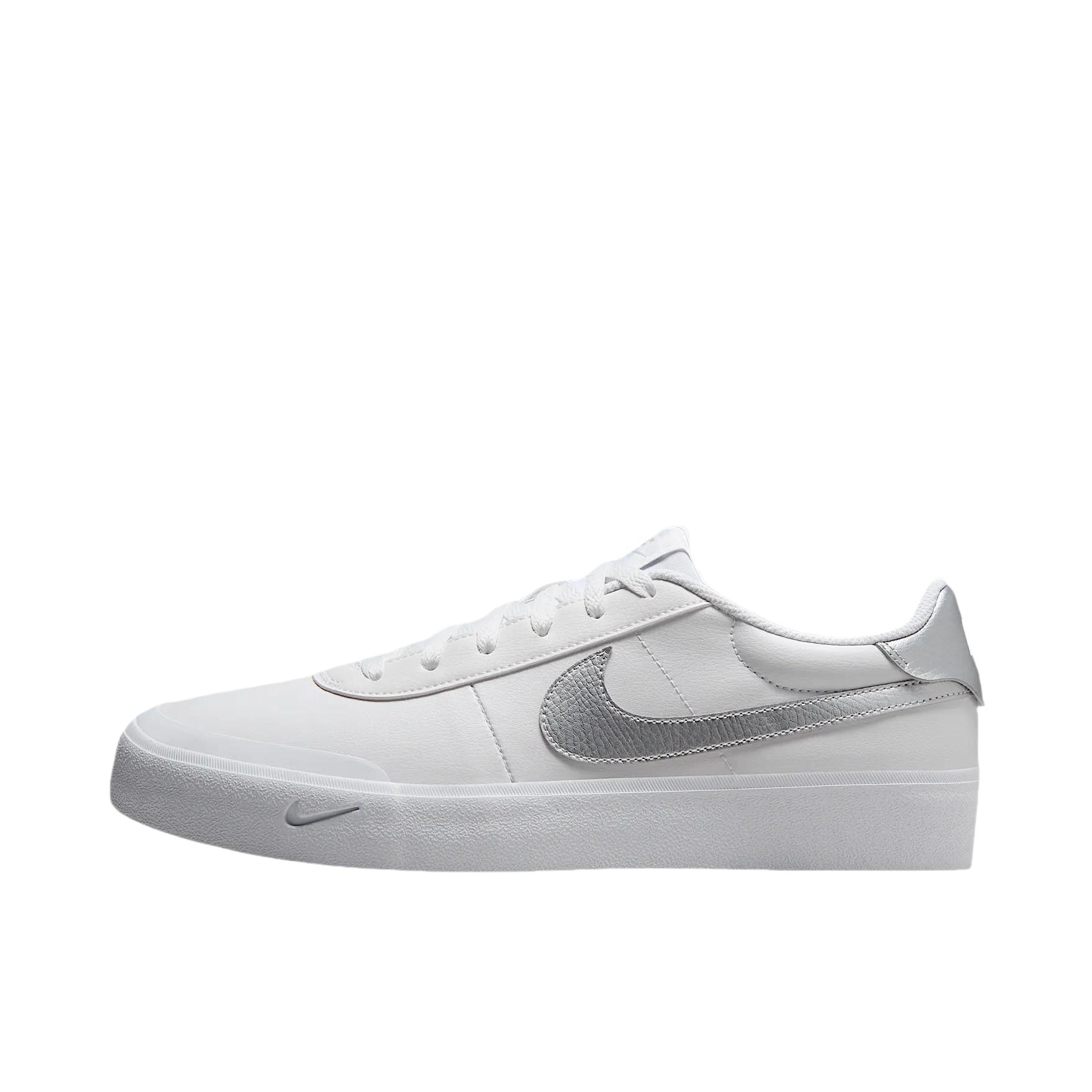 推荐商品：Nike COURT SHOT 板鞋 防滑耐磨网眼透气舒适百搭时尚简约 白色/金属银 