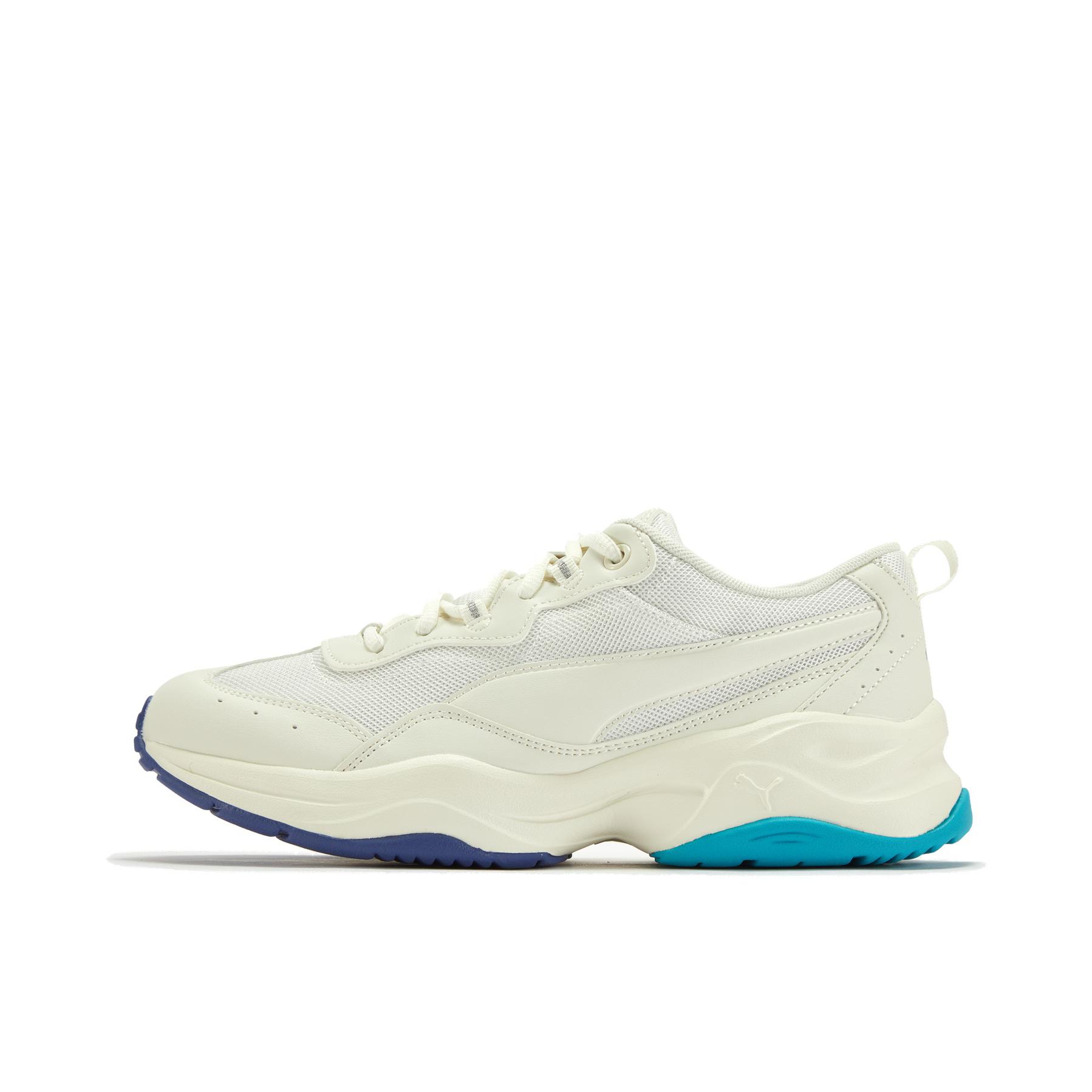 推荐商品：Puma/彪马 Cilia 运动休闲鞋 网面透气防滑耐磨舒适轻便复古增高 白色/湖蓝色/银色