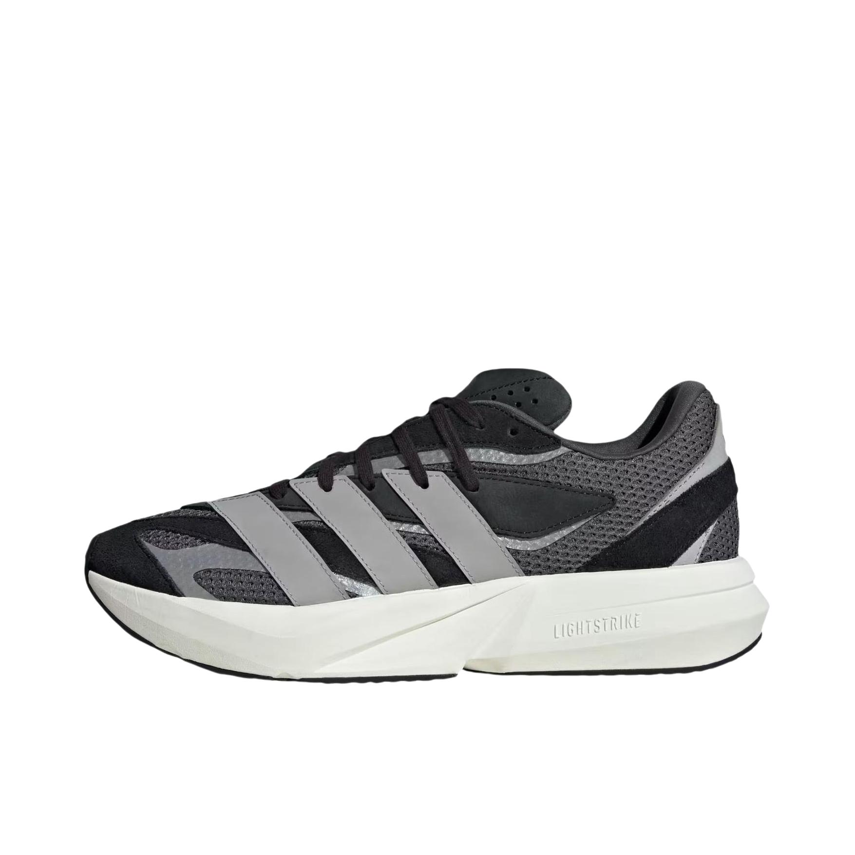 推荐商品：adidas Lightblaze 运动休闲鞋 简约防滑耐磨低帮回弹轻运动 碳黑色/灰色