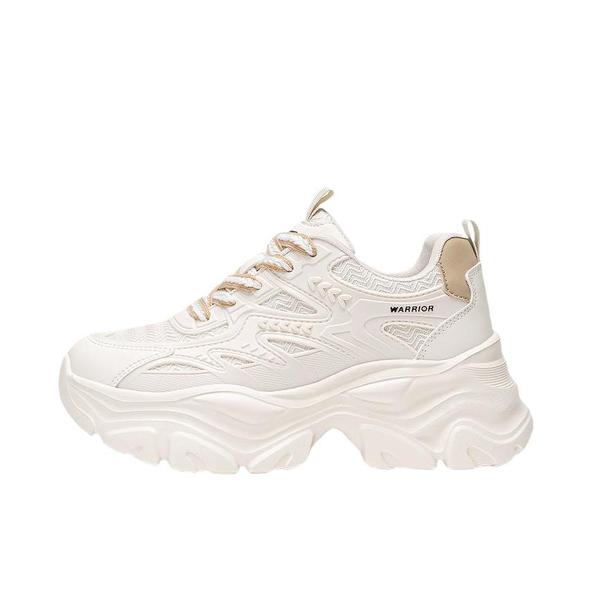 推荐商品：回力 休闲 运动 复古 皮革 增高 老爹鞋 WXY-L178YC 女款/米白色