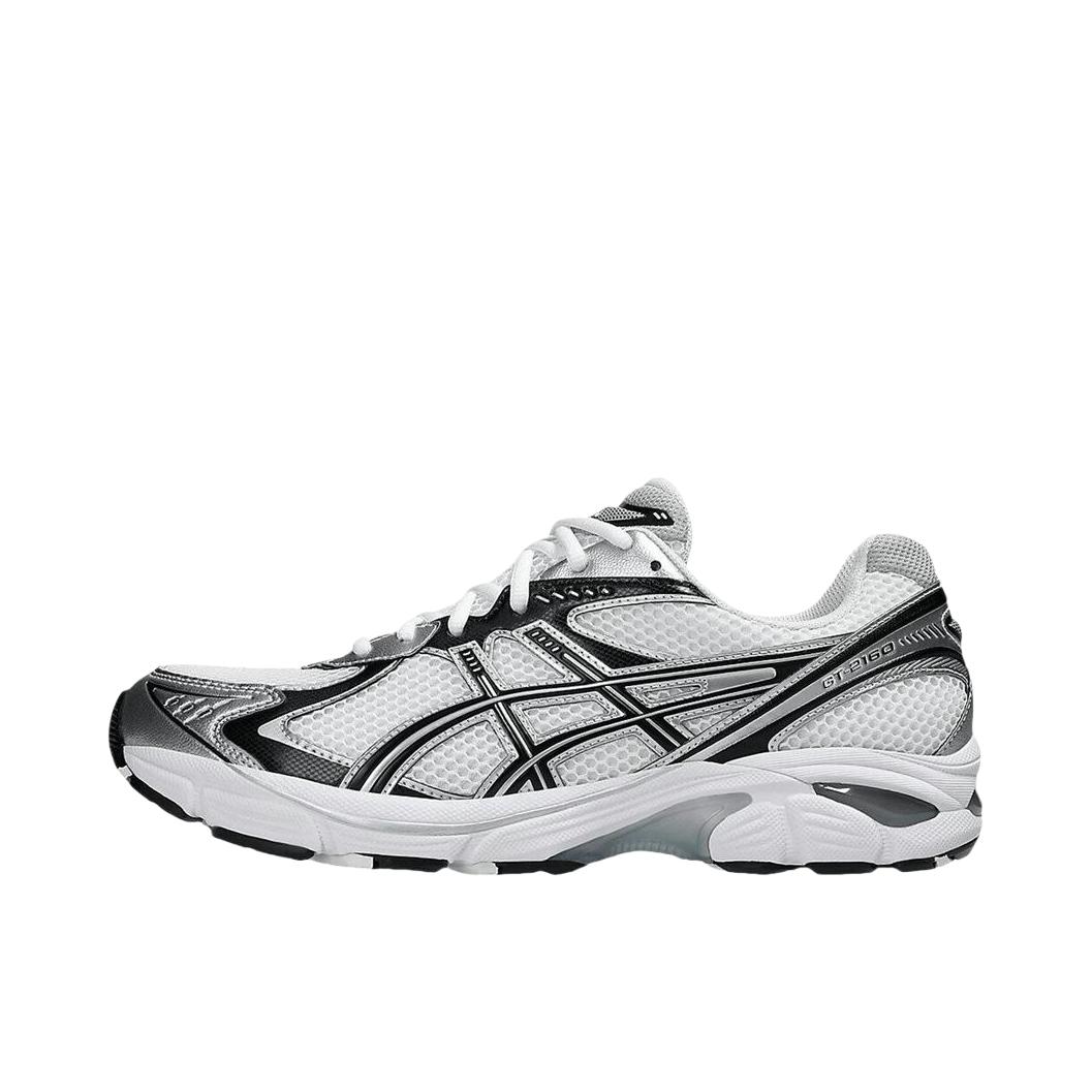 推荐商品：Asics/亚瑟士 GT-2160 跑鞋 拼接舒适缓震网面防滑耐磨复古简约百搭时尚合成革织物耐用短跑圆头支撑 白色/黑色/银色 