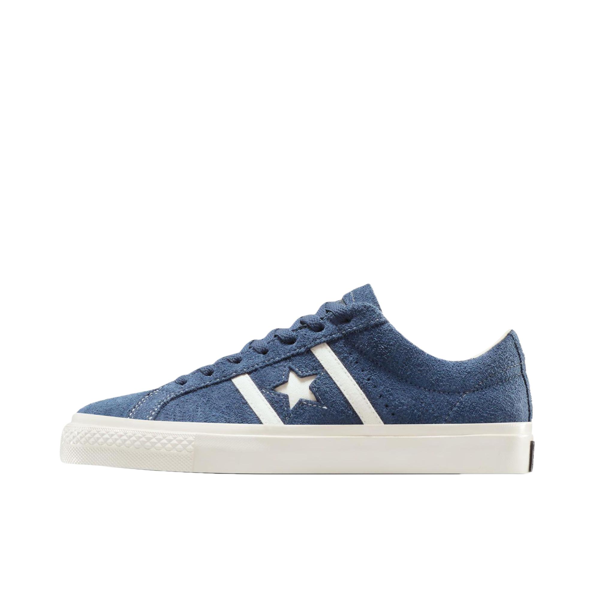 推荐商品：Converse/匡威 One Star 翻毛皮 防滑 复古 星星鞋 板鞋 海军蓝/白色