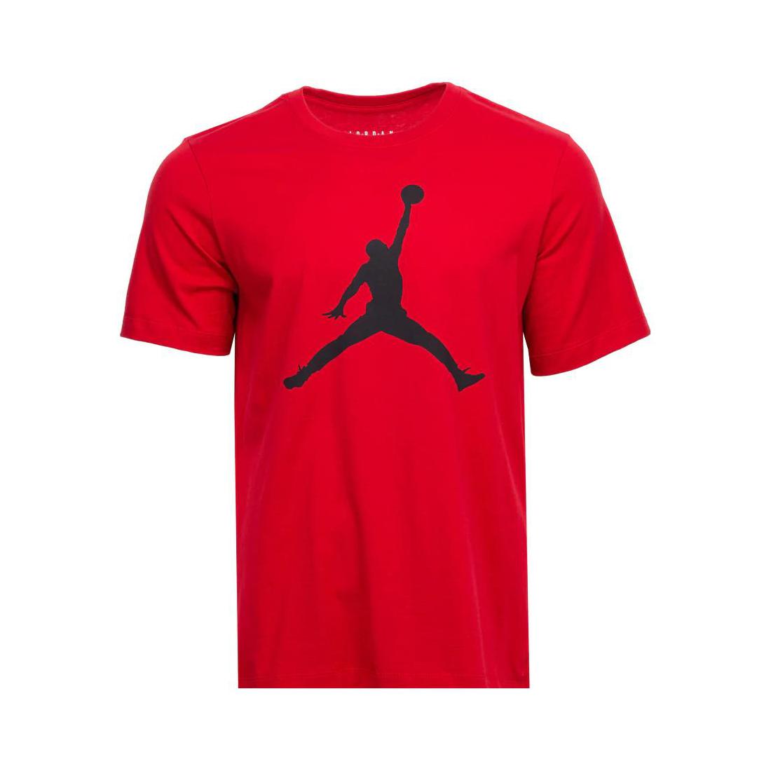 【张艺兴同款】Jordan Brand 大Logo合身吸湿排汗纯棉套头圆领直筒短袖T恤 男女同款 CJ0921