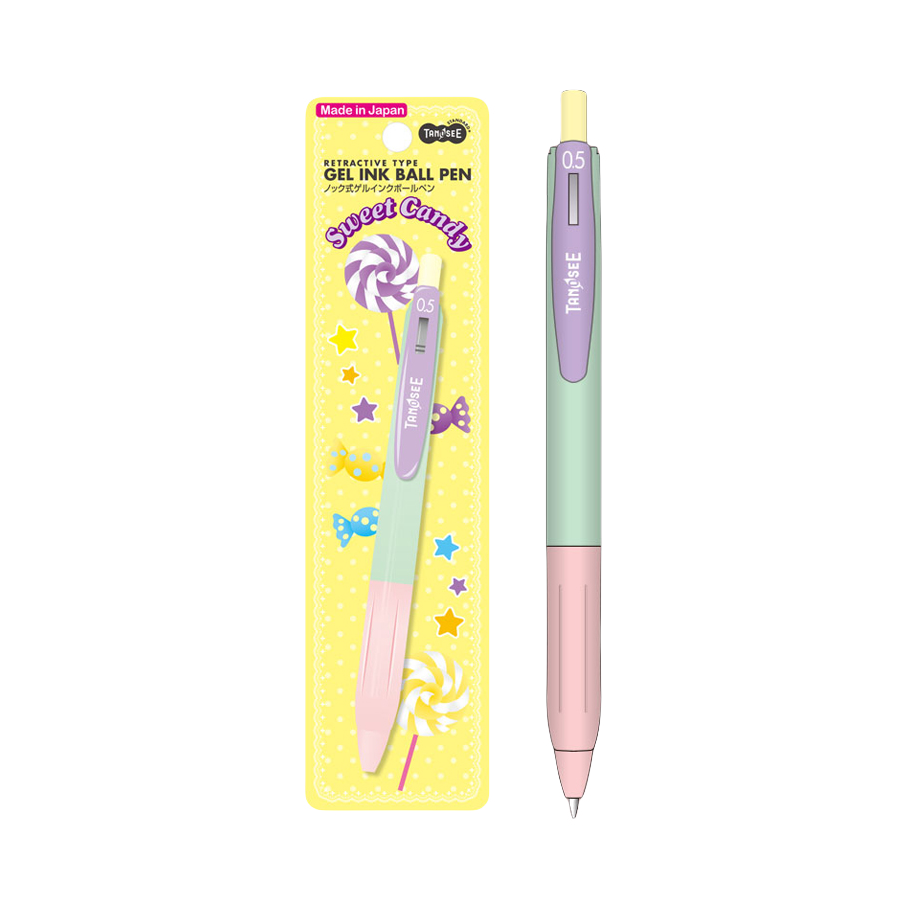 推荐商品：Tanosee 甜糖系列 0.5mm 子弹头笔头 撞色按动中性笔 FP-JJ15