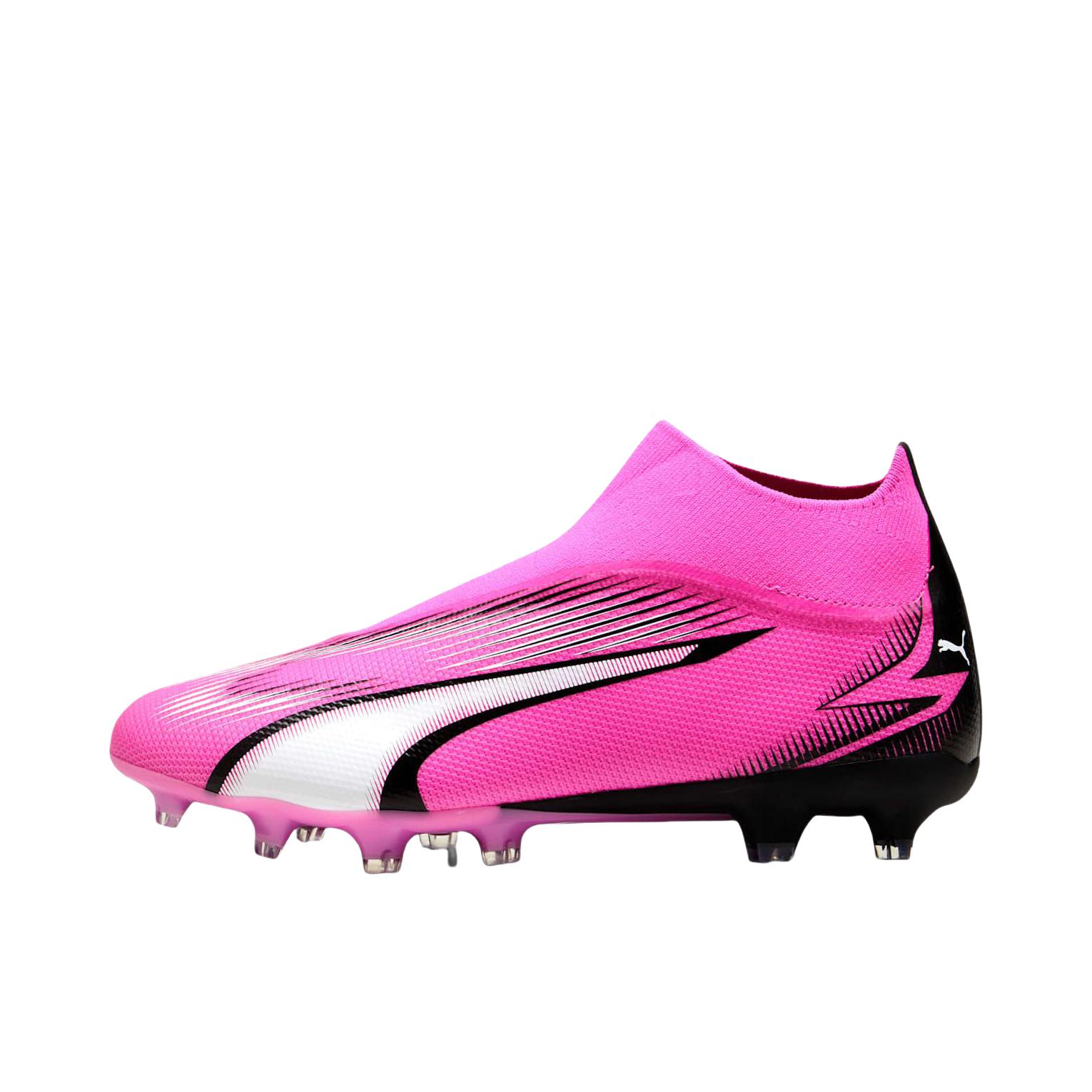 推荐商品：Puma/彪马 Ultra Match LL MG 人造草坪 防滑耐磨 胶质圆头 套脚防踢 碎钉 足球鞋 粉色/白色