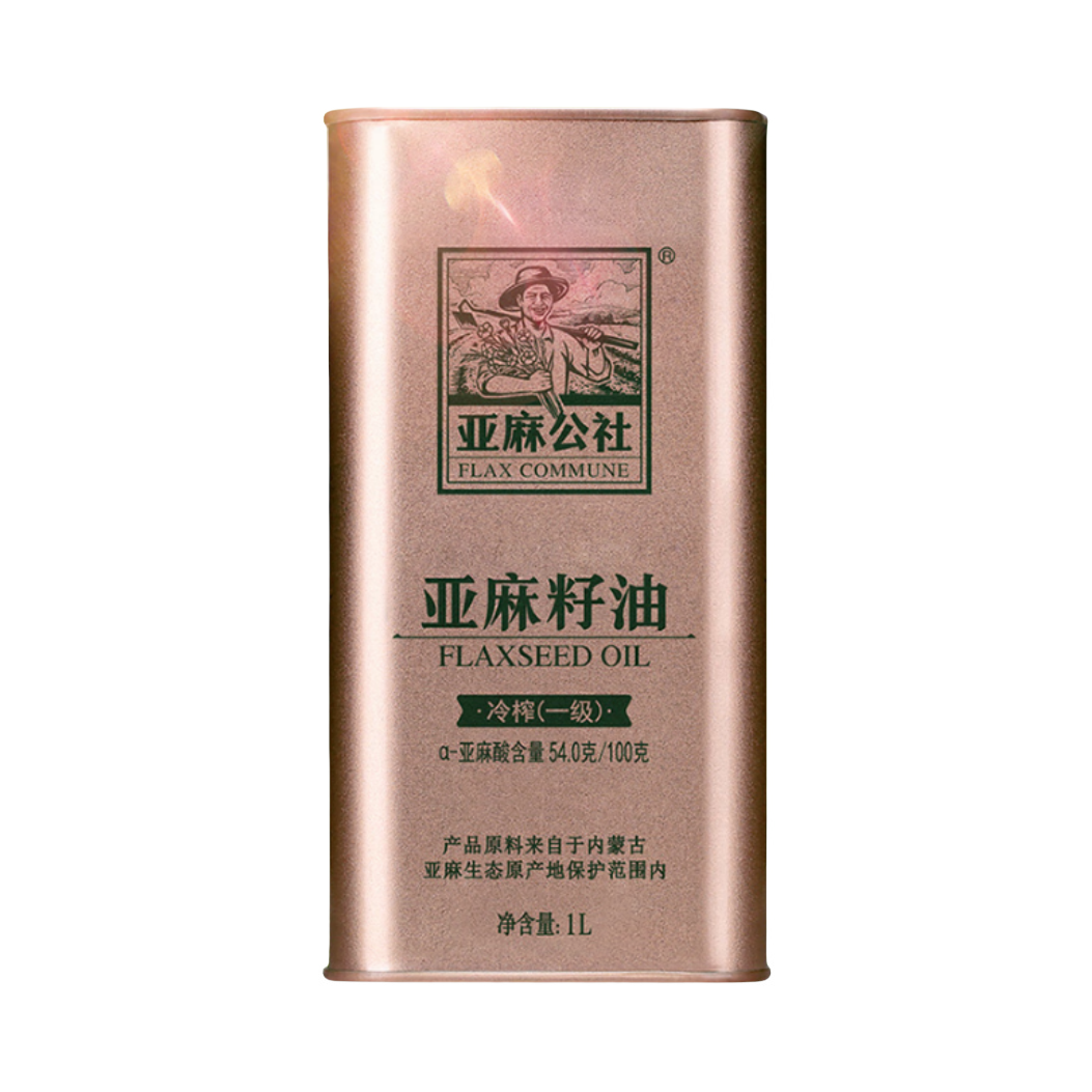 推荐商品：亚麻公社 冷榨一级 亚麻籽油