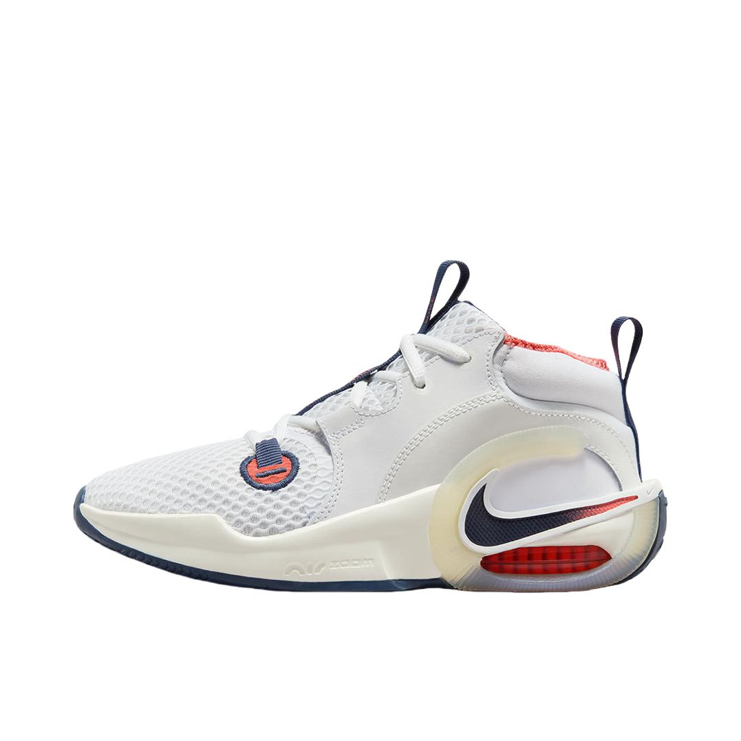 推荐商品：Nike Air Zoom Crossover 2 网面透气 防水轻便 舒适缓震 防滑耐磨 织物 合成革 篮球鞋 大童/白色