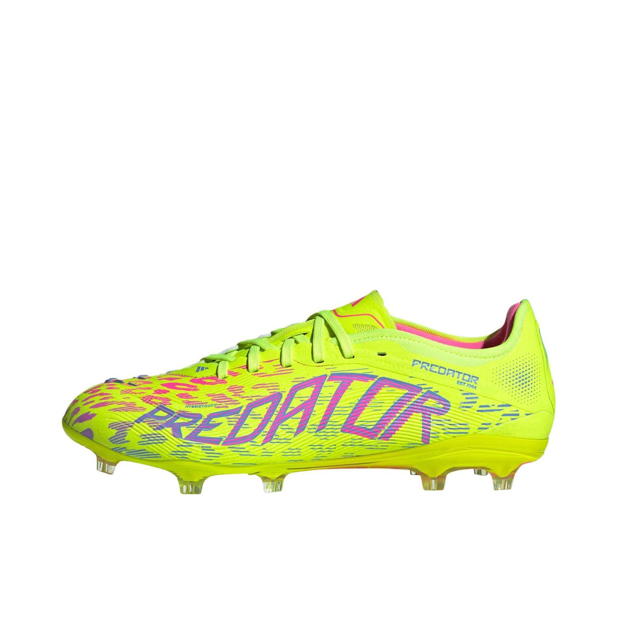推荐商品：adidas Predator Elite FT FG 猎鹰25 足球鞋 顶级胶质长钉硬天然草场耐用支撑 柠檬黄