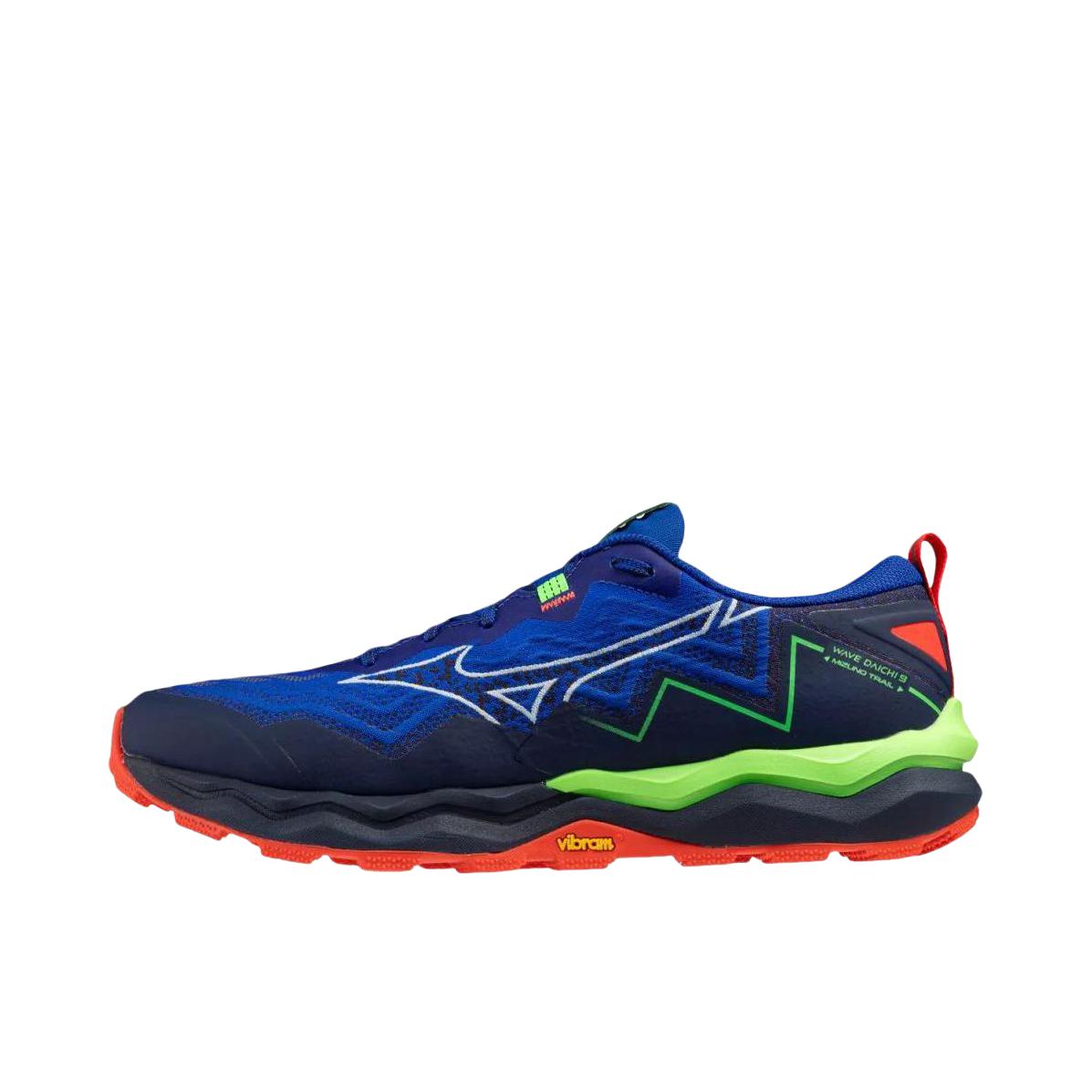 推荐商品：Mizuno/美津浓 Wave Daichi 9 百搭 防滑 透气 轻便 跑鞋 蓝色/绿色