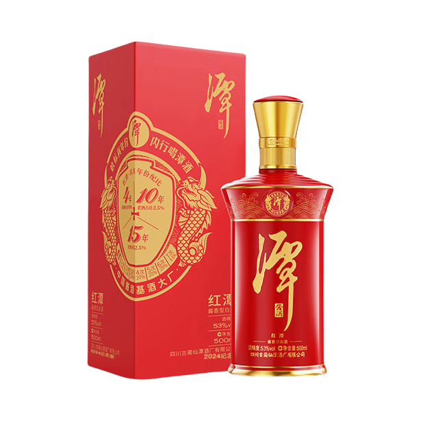推荐商品：潭 红潭 白酒 500ml 53度 盒装 酱香型纯粮食宴席