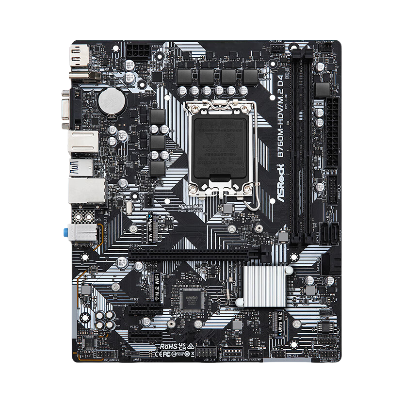 推荐商品：ASRock/华擎 B760M系列芯片组 DDR4 电脑主板 MATX ITX规格 匠心 迷你板 办公家用 游戏电竞