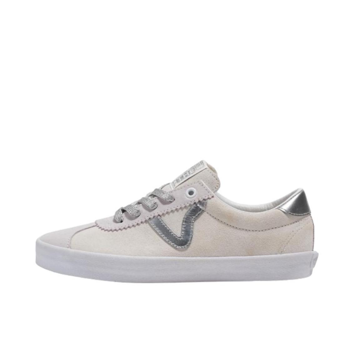 推荐商品：Vans/范斯 Sport 板鞋 舒适防滑耐磨软底T头牛筋底百搭时尚复古休闲轻便薄底 白色/银色
