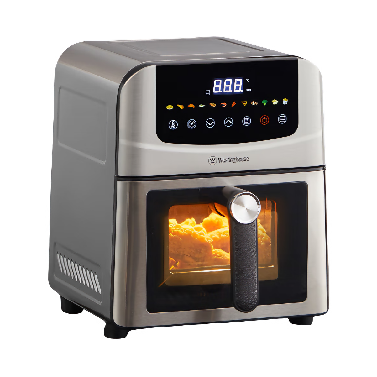 推荐商品：Westinghouse/西屋 空气炸锅 6L 预约定时 精准控温 内腔体 可视化 金属内腔 不锈钢材质 上下管加热