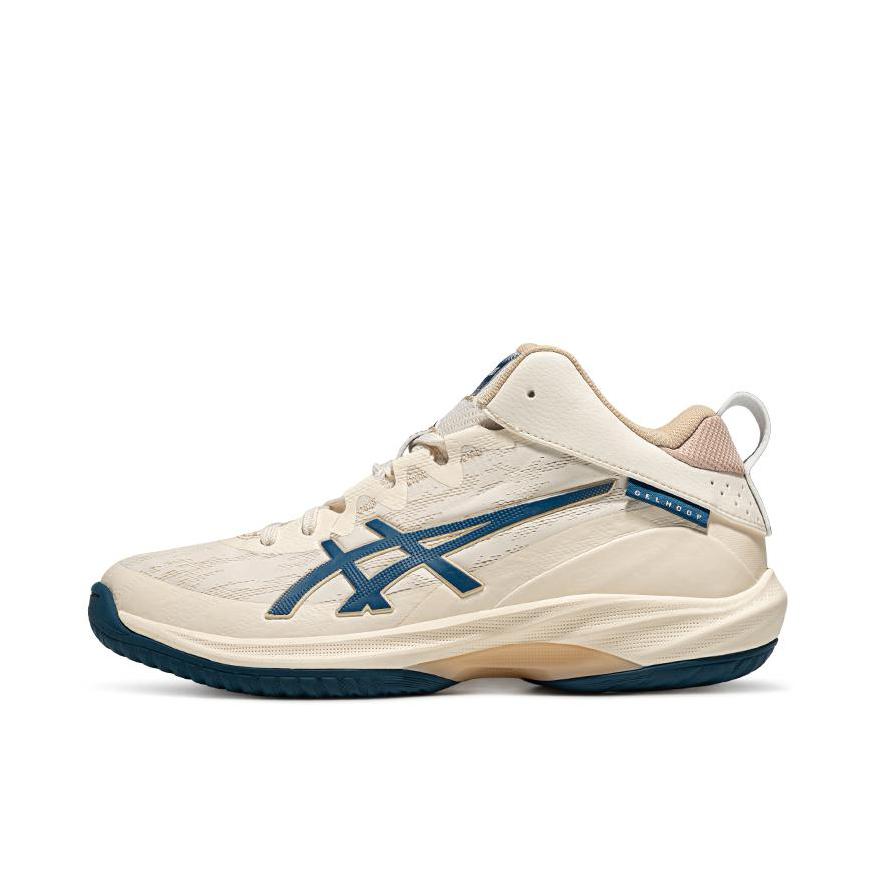 推荐商品：Asics/亚瑟士 GEL-HOOP V17 篮球鞋 防滑耐磨低帮 米色/蓝色