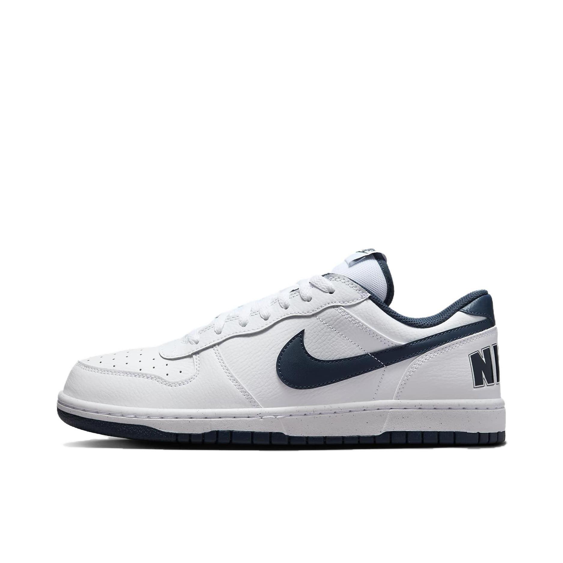 Nike Big High 轻便透气 减震耐磨 简约百搭 运动休闲鞋 白色/海军蓝