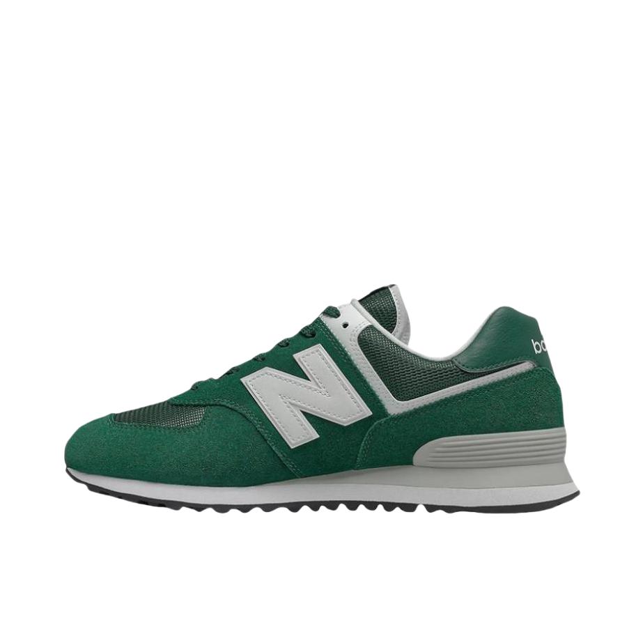 推荐商品：New Balance 574 运动休闲鞋 阿甘鞋 经典复古防滑耐磨缓震舒适透气时尚百搭轻便 白色/绿色/米色