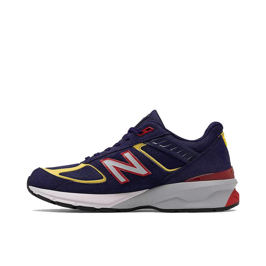 推荐商品：New Balance 990 V5 跑鞋 减震支撑轻便防滑网布透气织物回弹反毛皮复古合成革 V5/蓝紫