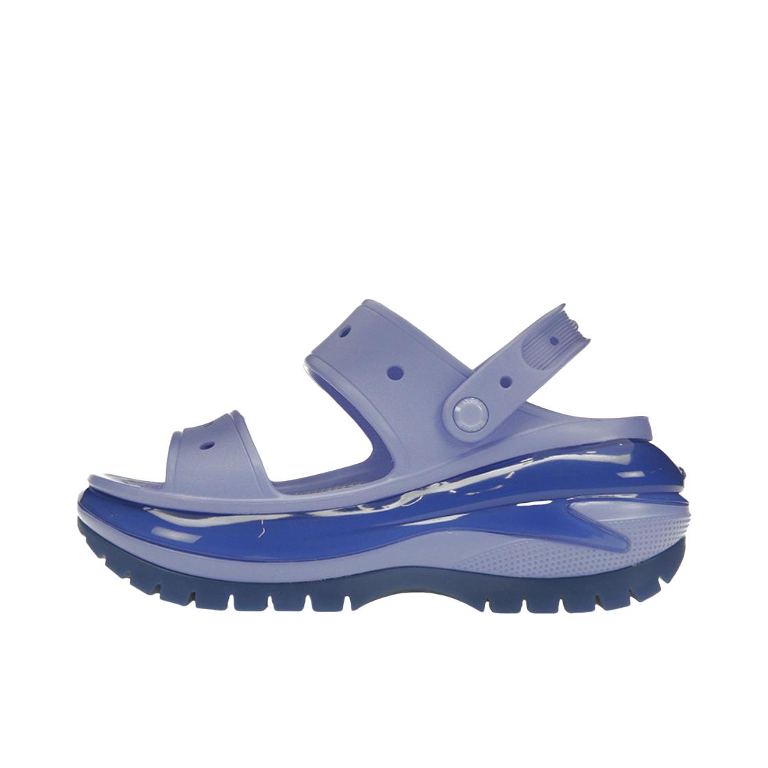 推荐商品：Crocs/卡骆驰 Classic Mega Crush 经典光轮 减震轻便 防滑耐磨 舒适百搭 增高 包头 外穿户外 沙滩 厚底鞋 207989 紫色