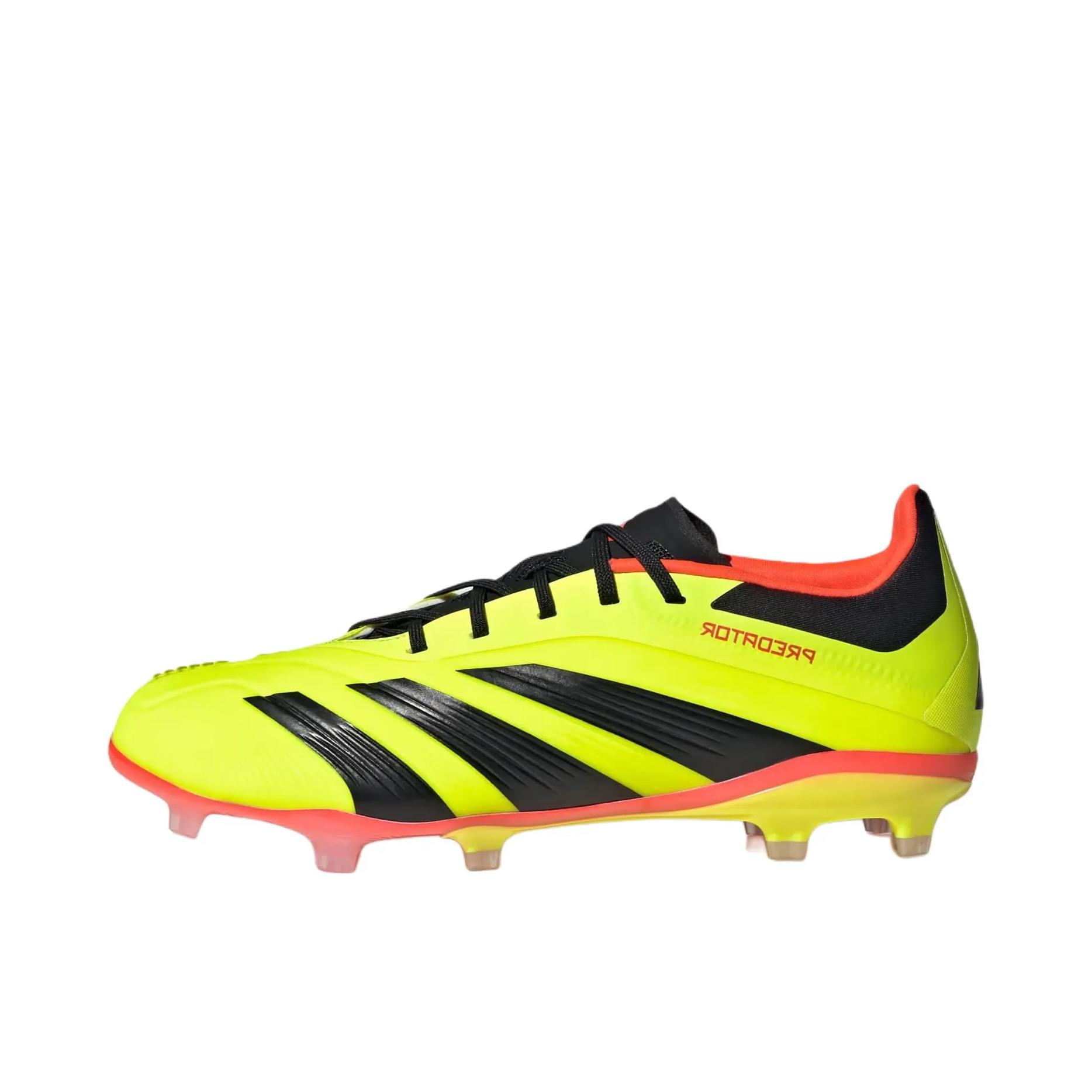 推荐商品：adidas Predator Elite FG 顶级 胶质长钉 天然硬草地 圆头 足球鞋 大童/黄色
