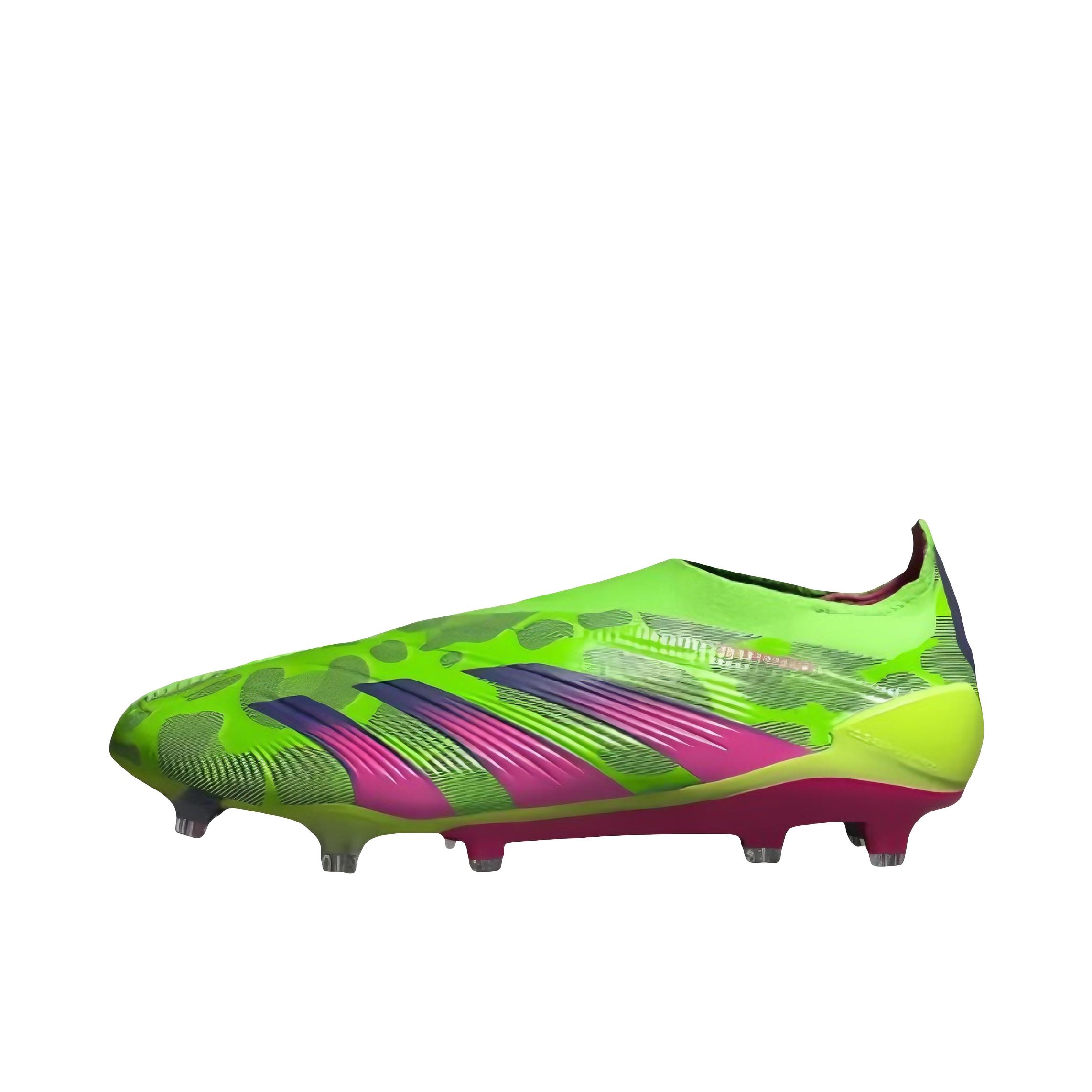 推荐商品：adidas Predator Elite LL FG 顶级 胶质长钉 防滑耐磨 舒适减震 足球鞋 绿色/紫色